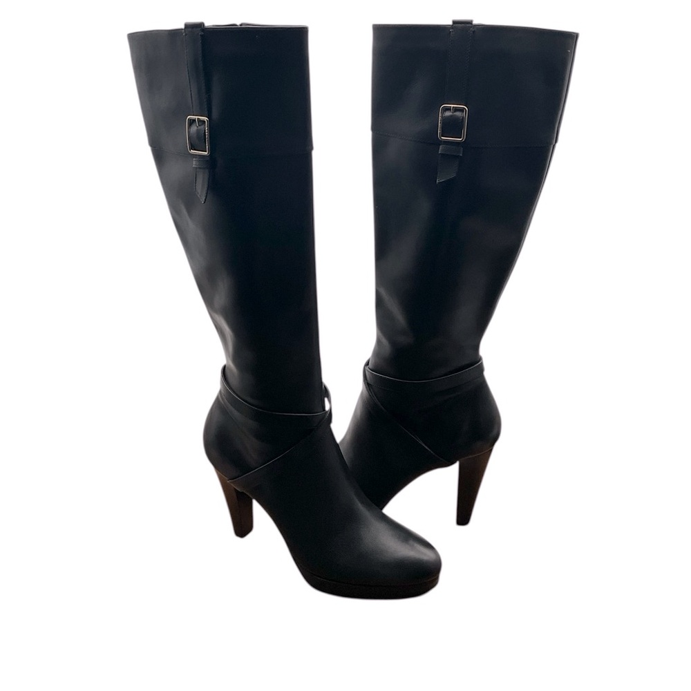 NWT Cole Haan Jericó style Black knee Heeled Boots size 9.5M‎